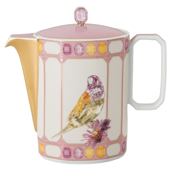 Idyllia コーヒーポット, 磁器, クリスタル・プリント・モチーフ, 鳥, マルチカラー - Swarovski, 5746194