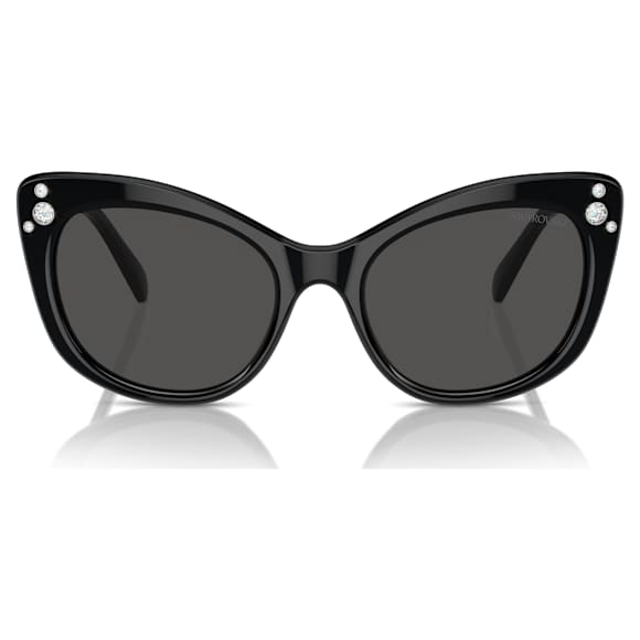 Sunglasses, Cat-eye shape, SK6020, Black - Swarovski, 5746286