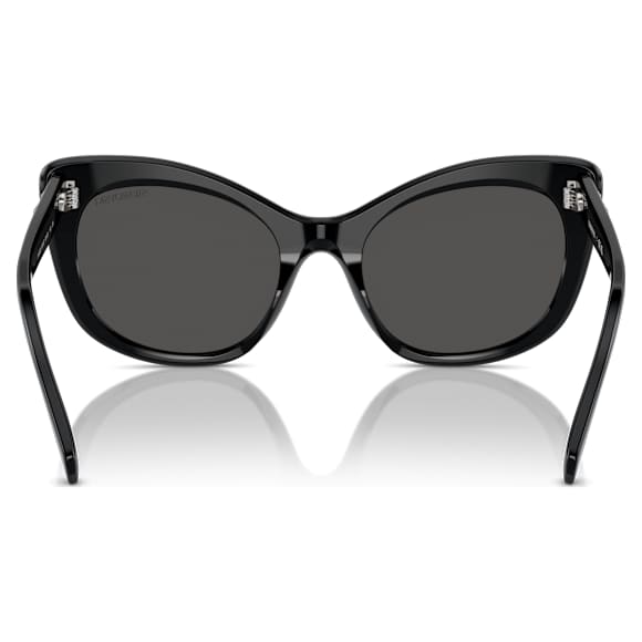 Sunglasses, Cat-eye shape, SK6020, Black - Swarovski, 5746286