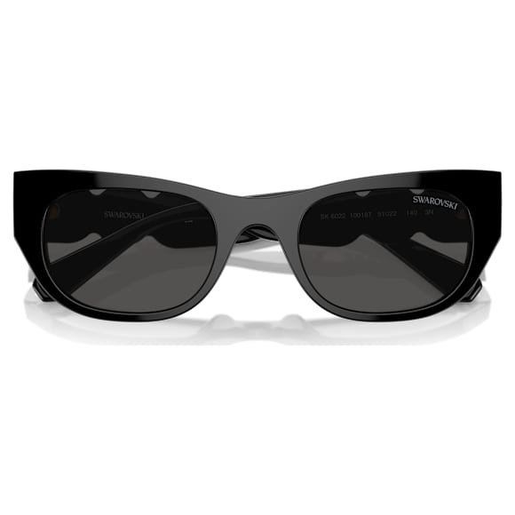 Sluneční brýle, Pravoúhlý tvar, SK6022, Černá - Swarovski, 5746290