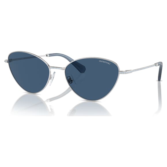 Ochelari de soare, Formă ochi de pisică, SK7014, Albastru - Swarovski, 5746292