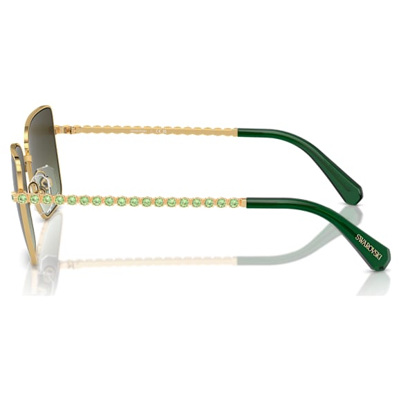 Zonnebril, Vierkante vorm, SK7015, Goudkleurig - Swarovski, 5746293