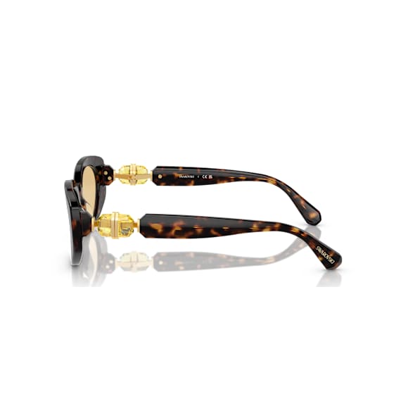 Lunettes de soleil, Forme ovale, Marron - Swarovski, 5746299