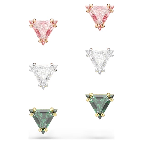 Stilla bedugós fülbevaló, Háromszög metszés, Többszínű, Kevertfém-felület - Swarovski, 5746374