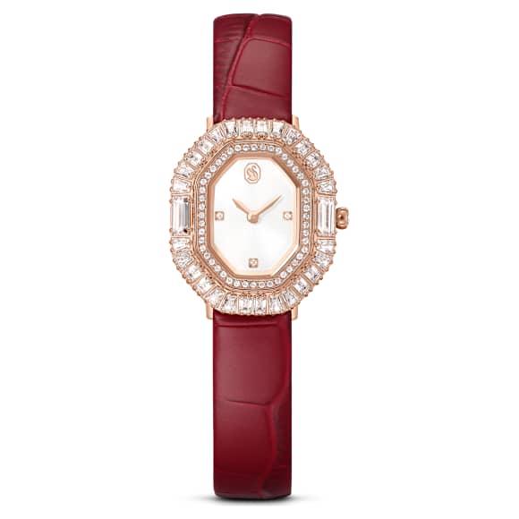 Matrix octagon ウォッチ, レザーストラップ, ローズゴールドカラー, ローズゴールドトーン仕上げ - Swarovski, 5746375