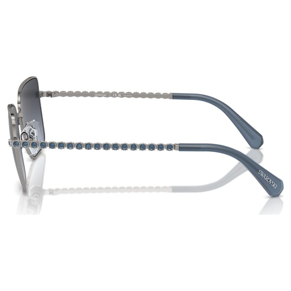 แว่นกันแดด, ทรงเหลี่ยม, SK7015, โทนสีเงิน - Swarovski, 5746447
