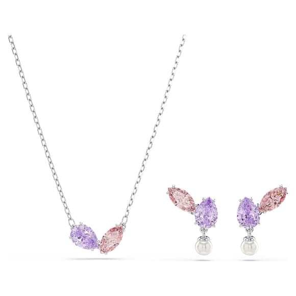 Ariana Grande x Swarovski セット, ミックスカット, マルチカラー, ロジウム・プレーティング - Swarovski, 5746577