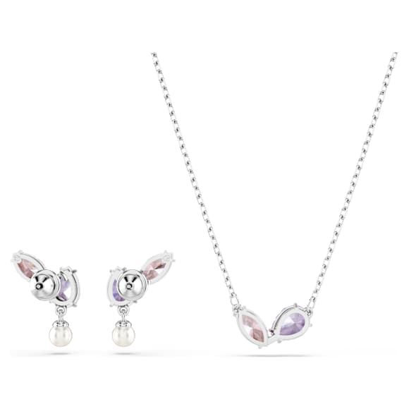 Ariana Grande x Swarovski set, Mixed cuts, Multicolored, Rhodium plated - Swarovski, 5746577