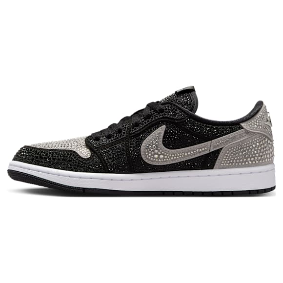 Zapatillas Air Jordan 1 Retro Low OG de mujer con cristales Swarovski, Negras - Swarovski, 5747233