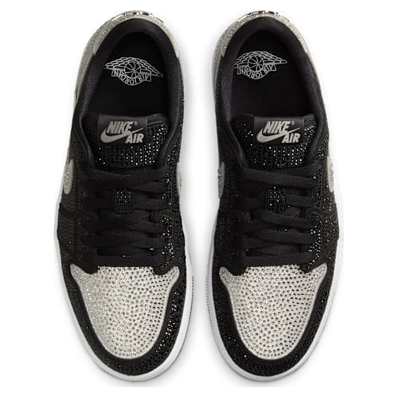 Zapatillas Air Jordan 1 Retro Low OG de mujer con cristales Swarovski, Negras - Swarovski, 5747233