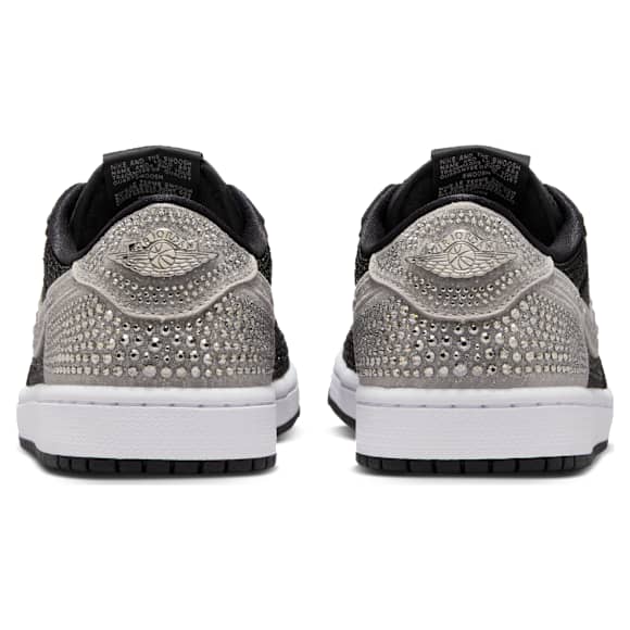 Zapatillas Air Jordan 1 Retro Low OG de mujer con cristales Swarovski, Negras - Swarovski, 5747233