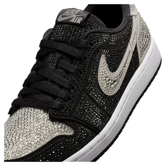 Zapatillas Air Jordan 1 Retro Low OG de mujer con cristales Swarovski, Negras - Swarovski, 5747233