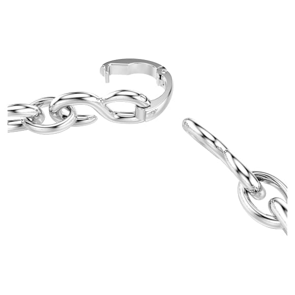 Brățară Dextera, Tăietură rotundă, Alb, Placat cu rodiu - Swarovski, 5747642