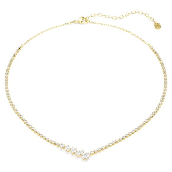 Verižica Mesmera, Mešani rezi, Bela, V videzu 18-karatnega zlata - Swarovski, 5747931