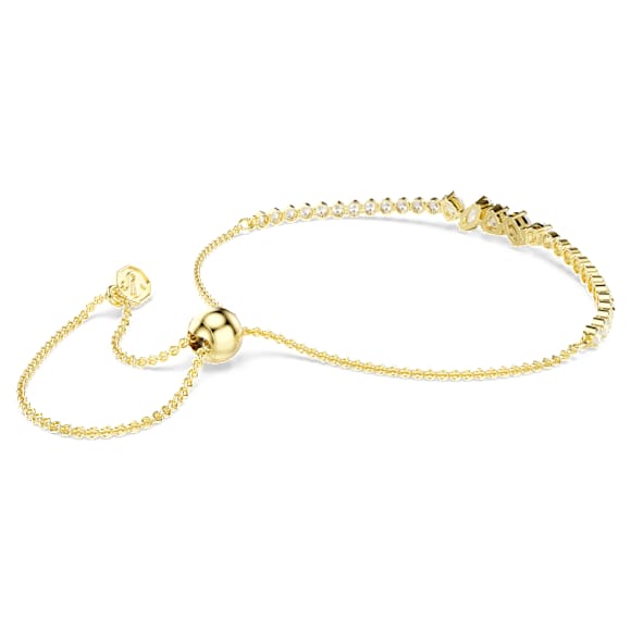 Mesmera ブレスレット, ミックスカット, ホワイト, 18Kゴールドコーティング - Swarovski, 5747939