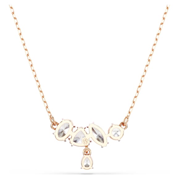 Mesmera Halskette, Verschiedene Schliffe, Weiß, 18K roségoldbeschichtet - Swarovski, 5747996