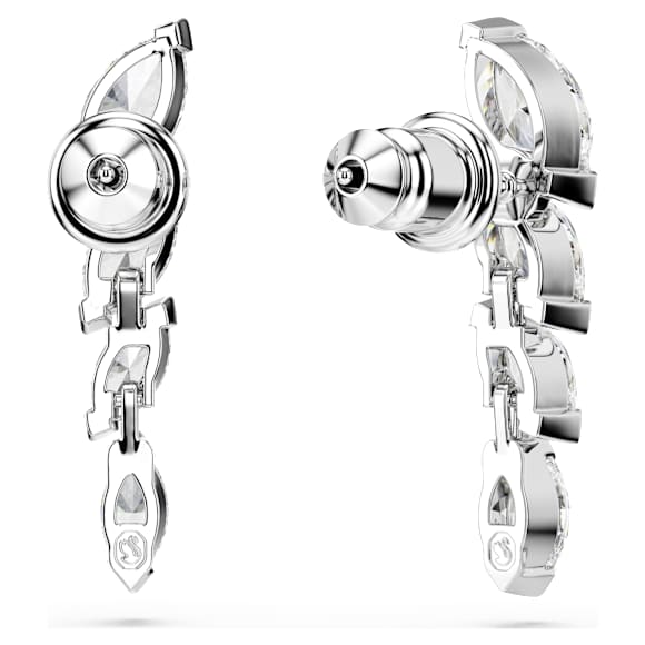Mesmera fülbevalók, Marquise metszés, Fehér, Ródium bevonattal - Swarovski, 5748007