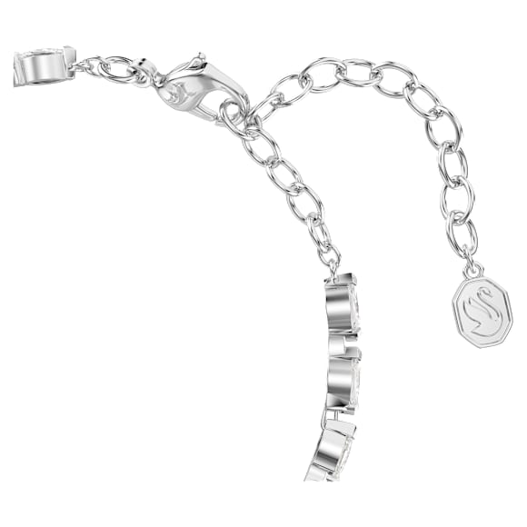 Mesmera 手鏈, 欖尖形切割, 白色, 鍍白金色 - Swarovski, 5748014