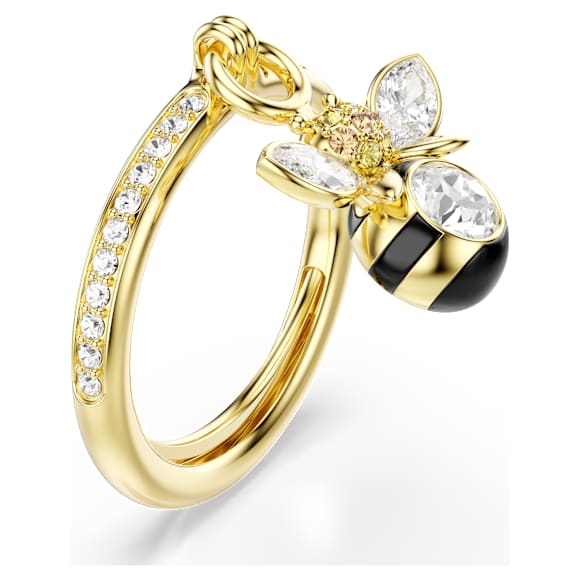 Idyllia 戒指图案, 混合切割, 蜜蜂, 彩色, 镀金色调 - Swarovski, 5748153