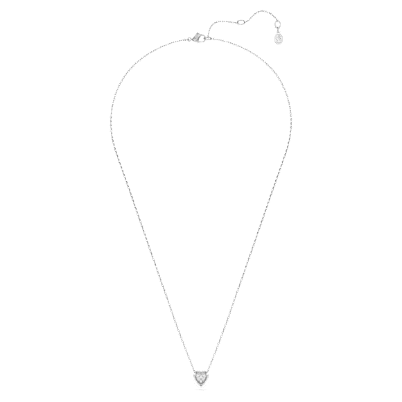 Eternity pendant, Lab-grown diamonds 0.5 ct tw, Heart shape, Sterling silver - Swarovski, 5748366