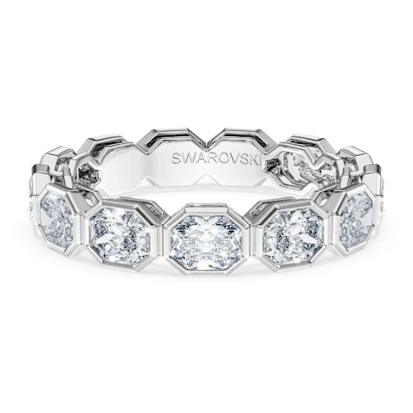 Octagon Bandring, Im Labor gezüchtete Diamanten 2,4 ct tw, Octagon-Form, 18K Weißgold - Swarovski, 5748370