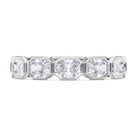 Octagon Bandring, Im Labor gezüchtete Diamanten 2,4 ct tw, Octagon-Form, 18K Weißgold - Swarovski, 5748370