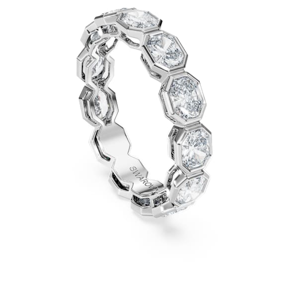 Octagon Bandring, Im Labor gezüchtete Diamanten 2,4 ct tw, Octagon-Form, 18K Weißgold - Swarovski, 5748370