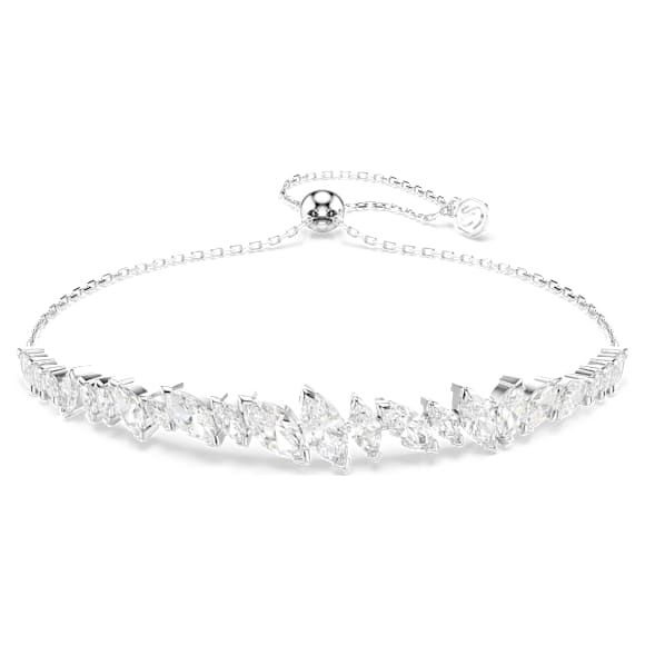 Mesmera karkötő, Marquise metszés, Fehér, Ródium bevonattal - Swarovski, 5748650