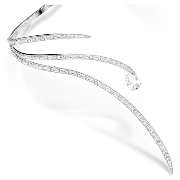 Vienna ネックレス, ミックスカット, ホワイト, ロジウム・プレーティング - Swarovski, 5749067