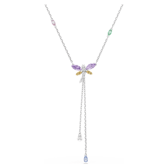 Collar en Y Ariana Grande x Swarovski, Tallas mixtas, Libélula, Multicolor, Baño de rodio - Swarovski, 5749183