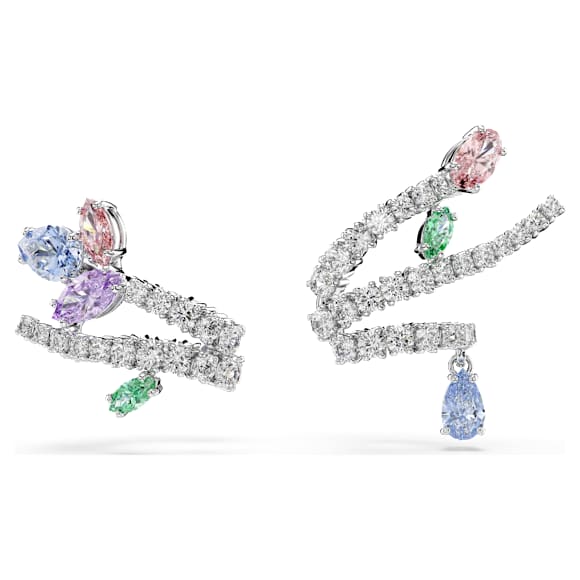 Orecchini ear cuff Ariana Grande x Swarovski, Taglio misto, Multicolori, Placcato rodio - Swarovski, 5749184