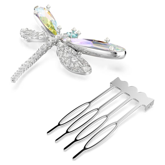 Ariana Grande x Swarovski ブローチ／ヘアアクセサリー, クリスタル・パール, ミックスカット, トンボ, ホワイト, ロジウム・プレーティング - Swarovski, 5749193