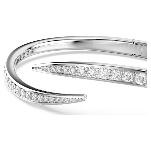 Vienna 뱅글, 라운드 컷, 스완, 화이트, 로듐 플래팅 - Swarovski, 5749200