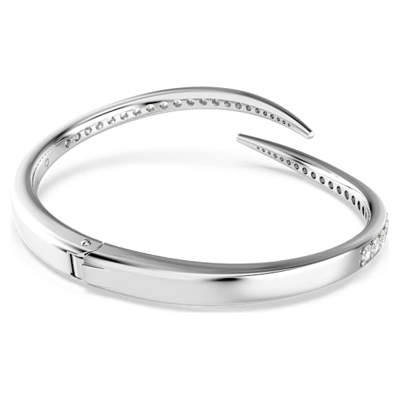 Obročasta zapestnica Vienna, Okrogli rez, Labod, Bela, Prevleka iz rodija - Swarovski, 5749200