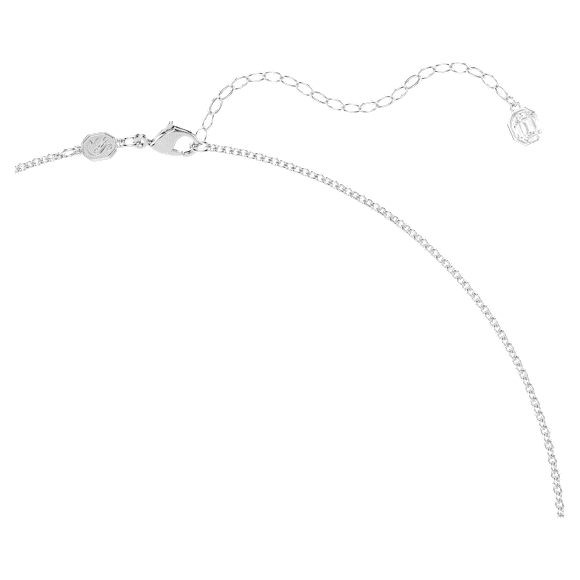 Wisiorek i broszka Vienna, Szlify różnorodne, Pióro, Białe, Powłoka z rodu - Swarovski, 5749209