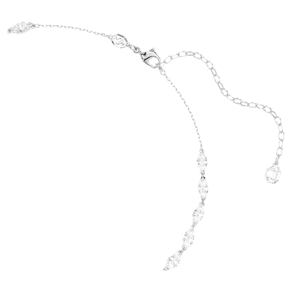 Vienna Y-nyaklánc, Vegyes metszés, Madártoll, Fehér, Ródium bevonattal - Swarovski, 5749265