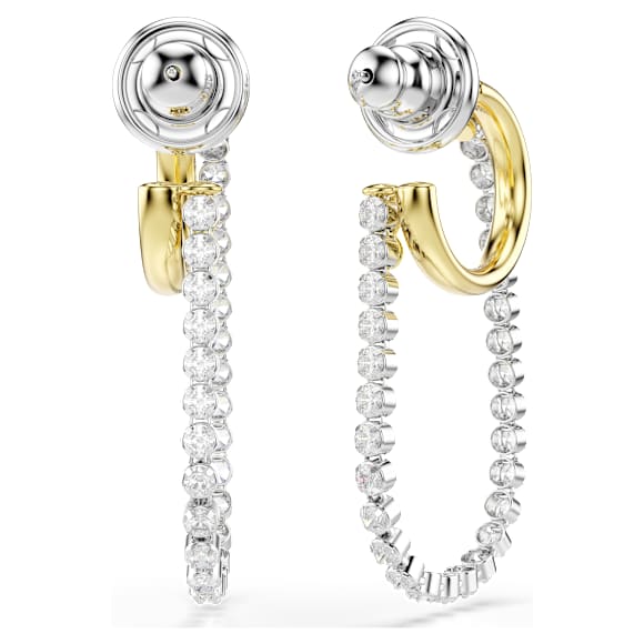 Hyperbola 이어링, 라운드 컷, 화이트, 믹스 메탈 피니시 - Swarovski, 5749366