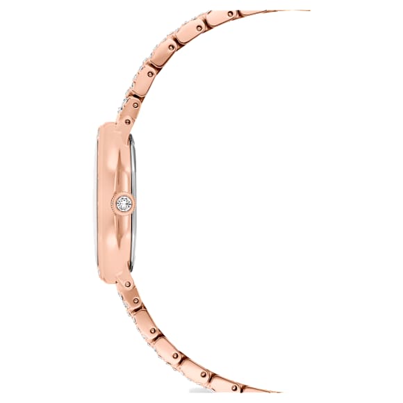 Dextera octagon horloge, Swiss Made, Metalen armband, Roségoudkleurig, Roségoudkleurige afwerking - Swarovski, 5749449