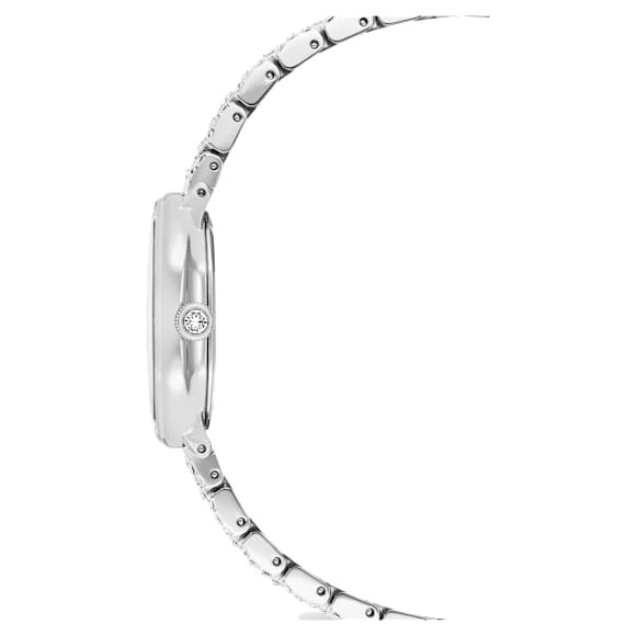 Dextera octagon watch, Swiss Made, Metal bracelet, Silver tone, Stainless steel - Swarovski, 5749451