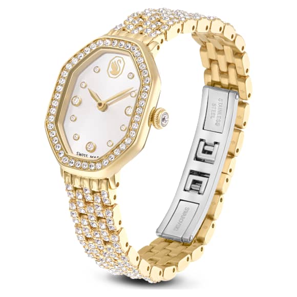 Dextera octagon 워치, 스위스 메이드, 메탈 브레이슬릿, 골드 톤, 골드 톤 피니시 - Swarovski, 5749453