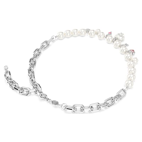 Colar Idyllia, Crystal Pearl, Combinação de lapidações, Branco, Lacado a ródio - Swarovski, 5749601