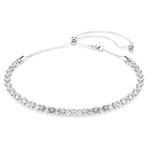 Dextera สร้อยคอ, เจียระไนทรงกลม, ขาว, สเตนเลสสตีล - Swarovski, 5750137