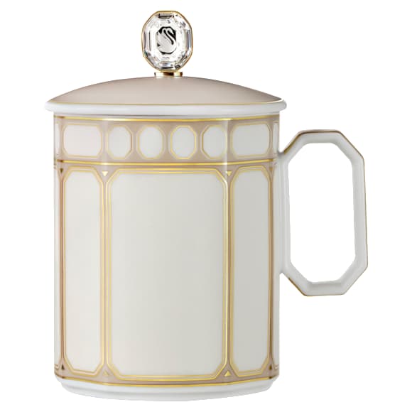 Taza con tapa Signum, Porcelana, Beige - Swarovski, 5750245