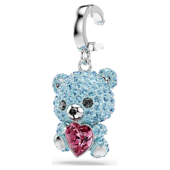 Idyllia bedel, Verschillende slijpvormen, Teddy, Blauw, Rodium toplaag - Swarovski, 5750253