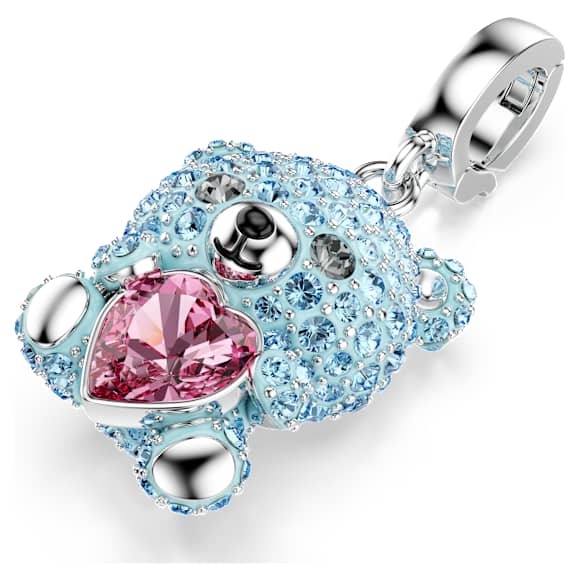 Idyllia bedel, Verschillende slijpvormen, Teddy, Blauw, Rodium toplaag - Swarovski, 5750253