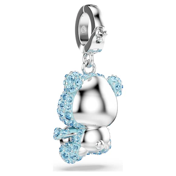 Charm Idyllia, Tailles variées, Ourson, Bleu, Métal rhodié - Swarovski, 5750253