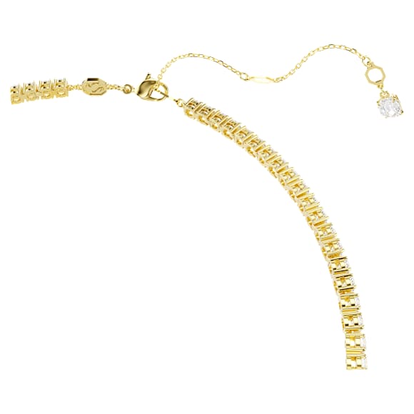Colier în Y Matrix, Tăietură rotundă, Alb, Finisaj din aur de 18k - Swarovski, 5750601
