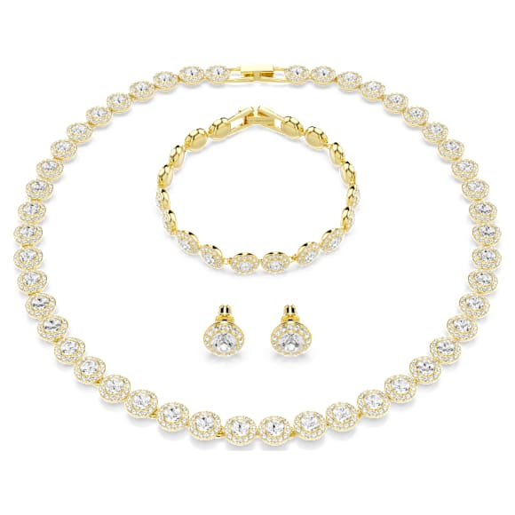 Una Angelic セット, セット(3)、ラウンドカット, ホワイト, ゴールドトーン・プレーティング - Swarovski, 5750619