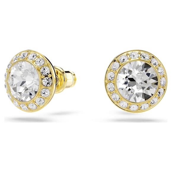 Set Una Angelic, Set (3), Tăietură rotundă, Alb, Placat cu auriu - Swarovski, 5750619