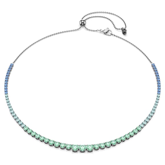 Colar Matrix, Degradé de lapidações redondas, Multicor, Lacado a ruténio - Swarovski, 5751192